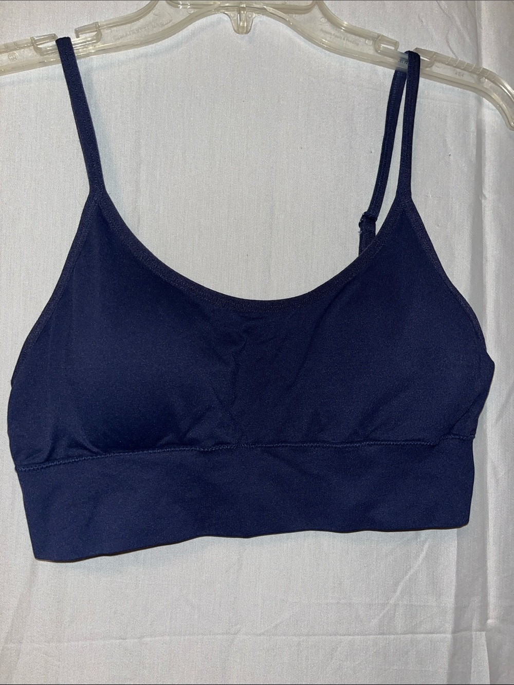 Navy Wireless Bralette with Thin Straps